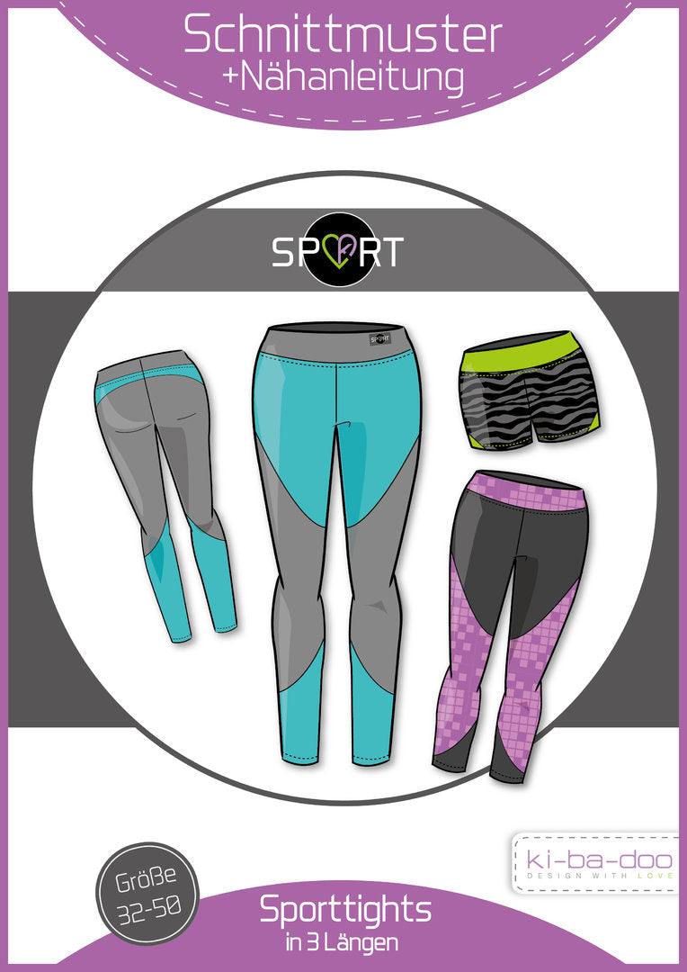 Sporttight Damen, Ki-ba-doo Papierschnittmuster