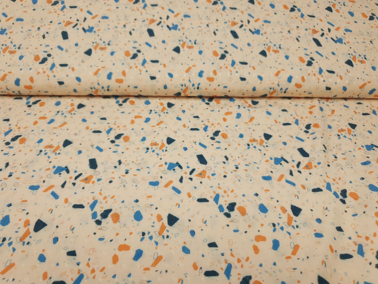 Sprinkle ecru/orange/navy/blau