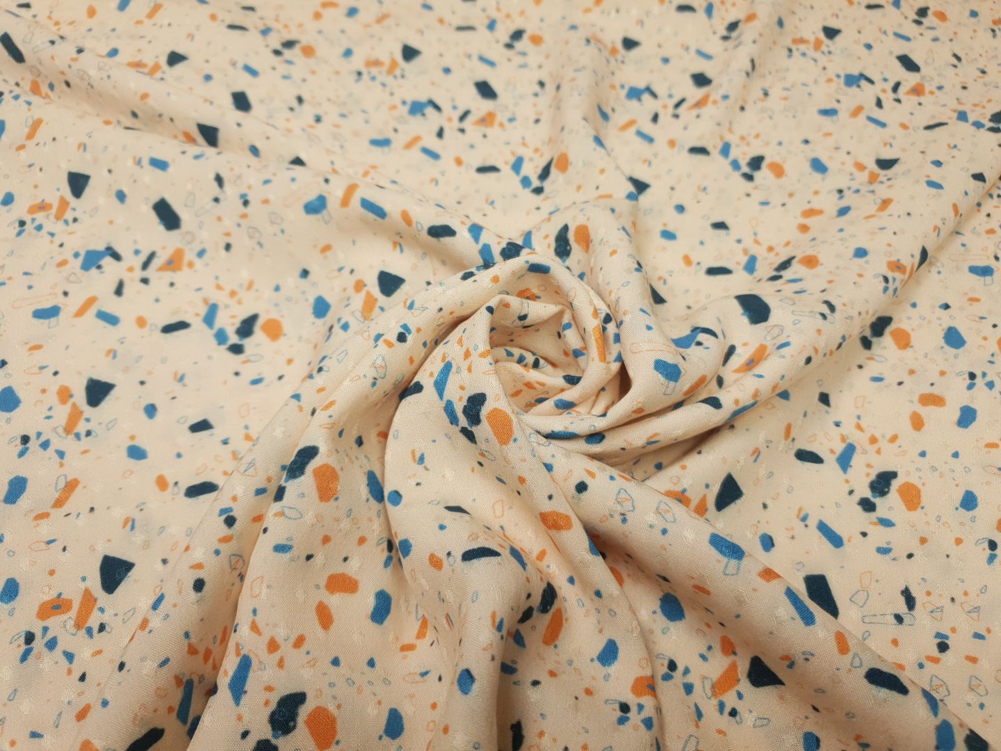 Sprinkle ecru/orange/navy/blau