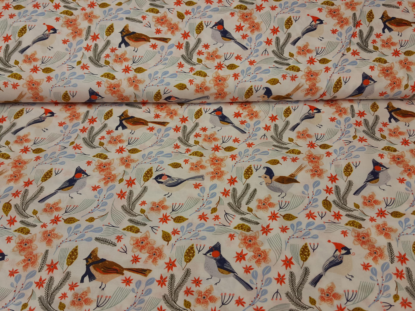 Stella Bird Wreath offwhite/koralle/hellblau/dunkelblau