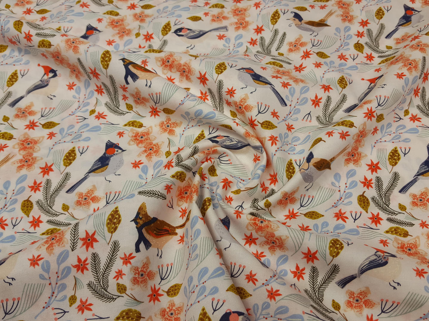 Stella Bird Wreath offwhite/koralle/hellblau/dunkelblau
