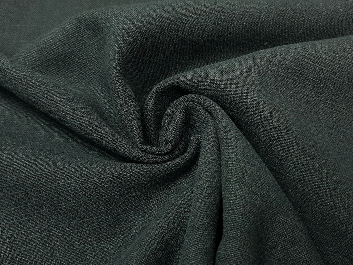 Stonewashed Leinen schwarz