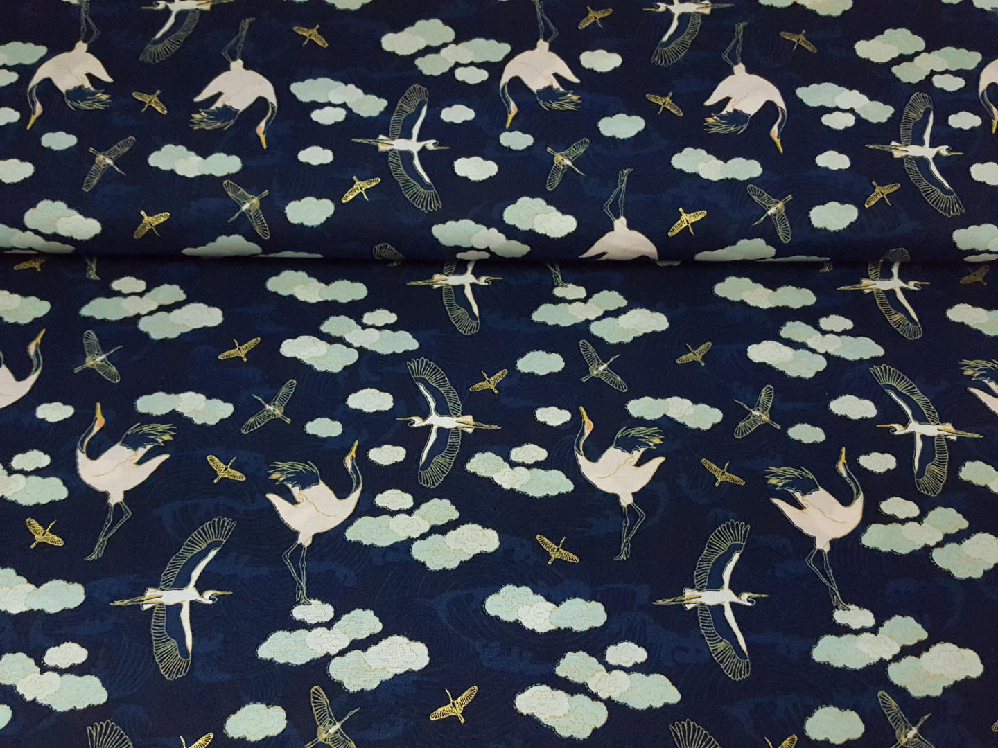 Storch Chan Graphics dunkelblau/gold/rosa/hellblau