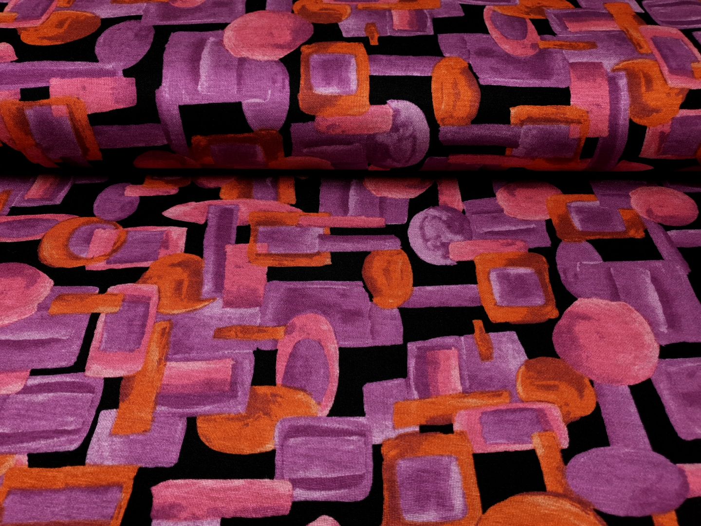 Strick schwarz/lila/pink/orange