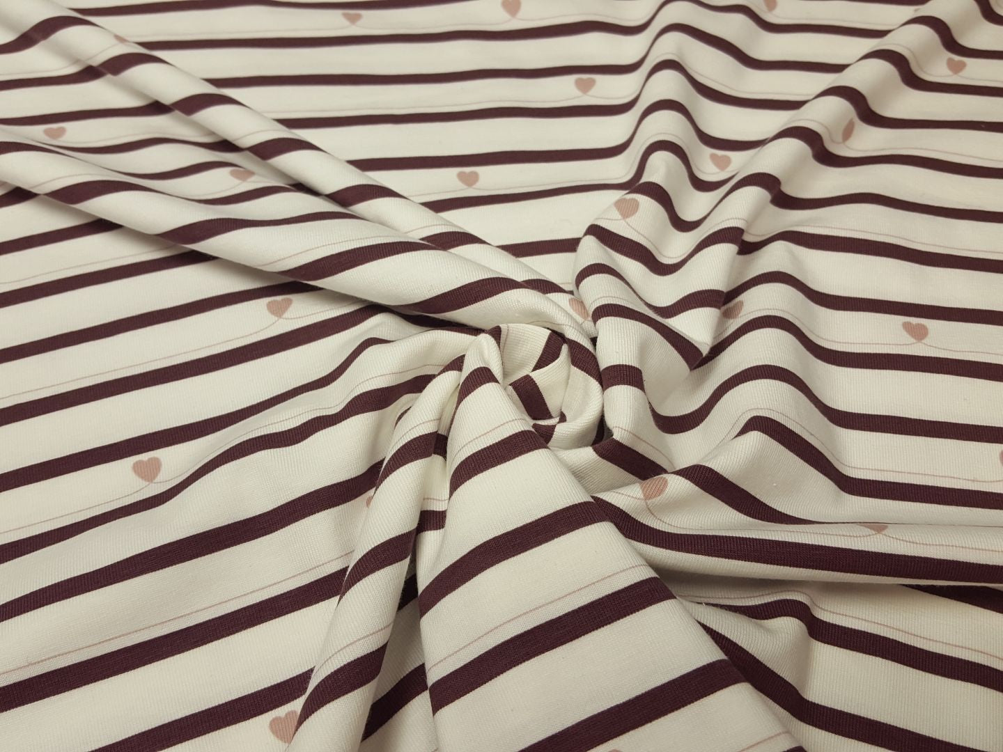 Stripes and Hearts offwhite/mauve/altrosa