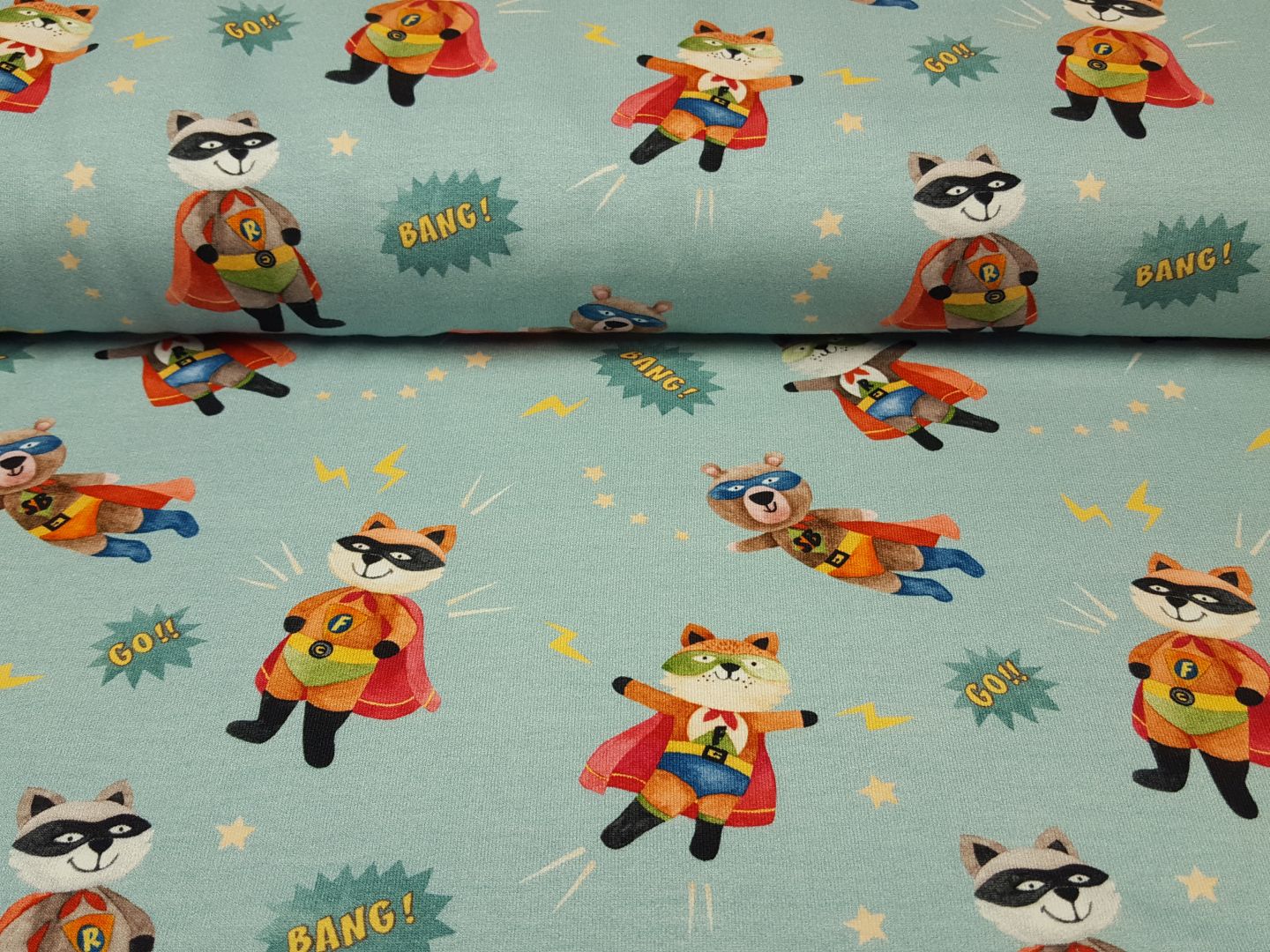 Super Hero hellblau/bunt