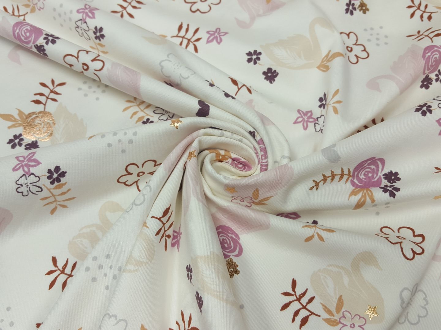 Swans offwhite/rosa/gold