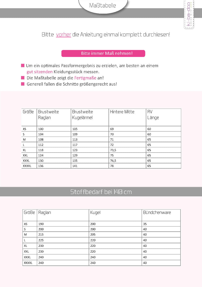 Sweatjacke Mix&Match, Herren, Ki-ba-doo Papierschnittmuster