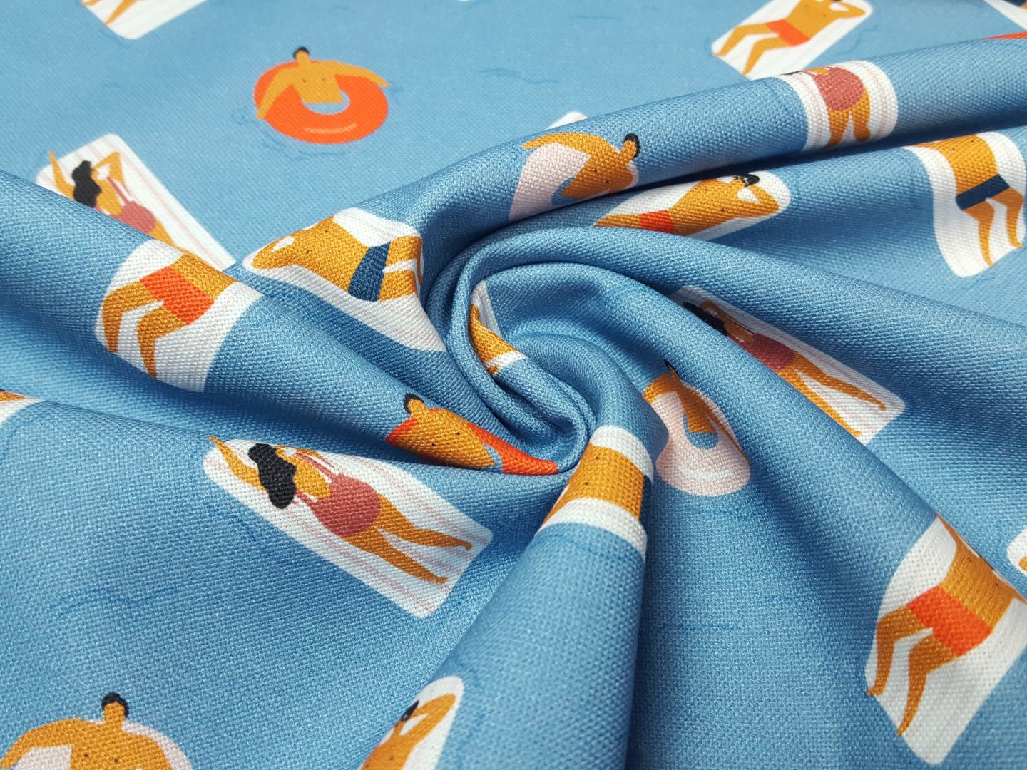 Swimmingpool hellblau/bunt