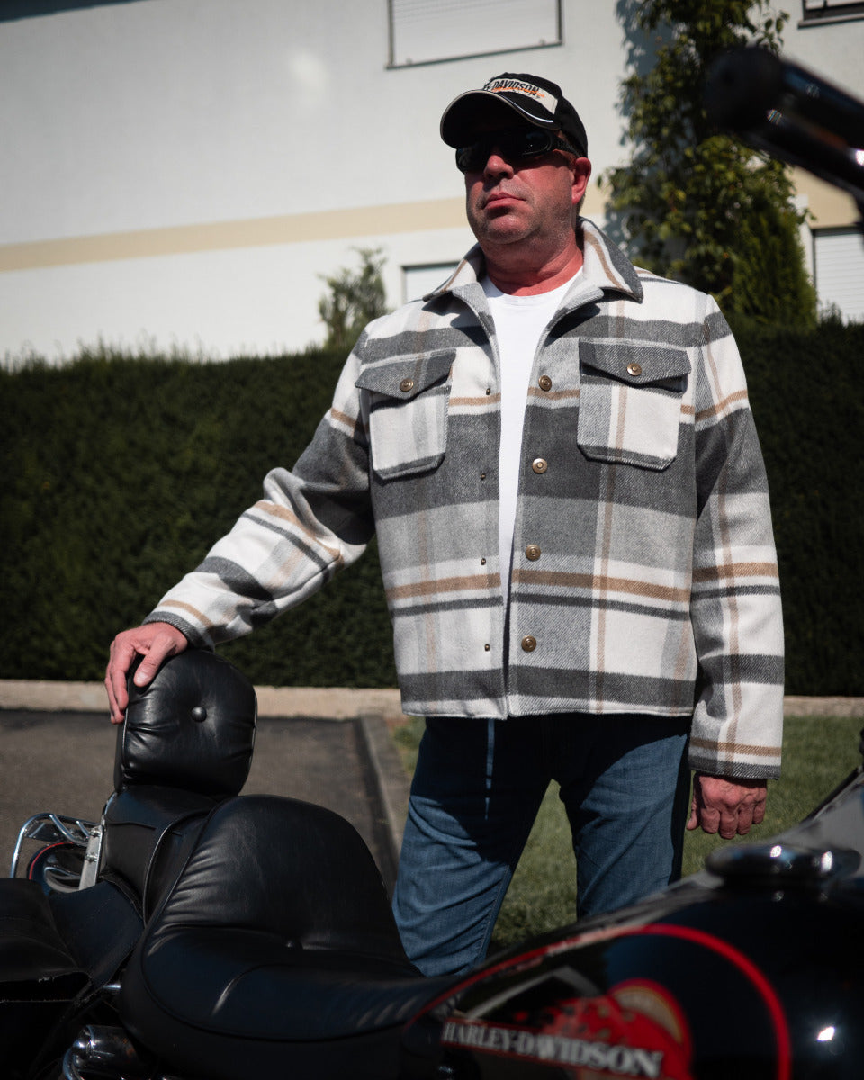Papierschnittmuster Hemdjacke Flo Herren von Fadenkäfer