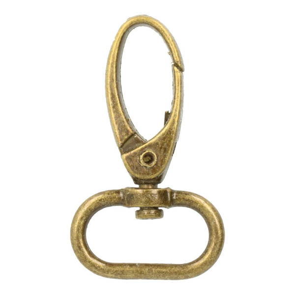 Taschen Karabinerhaken für 20mm Gurtband, messing