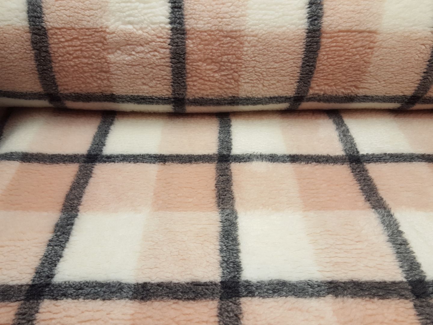 Teddy zartrosa/ecru/anthrazit