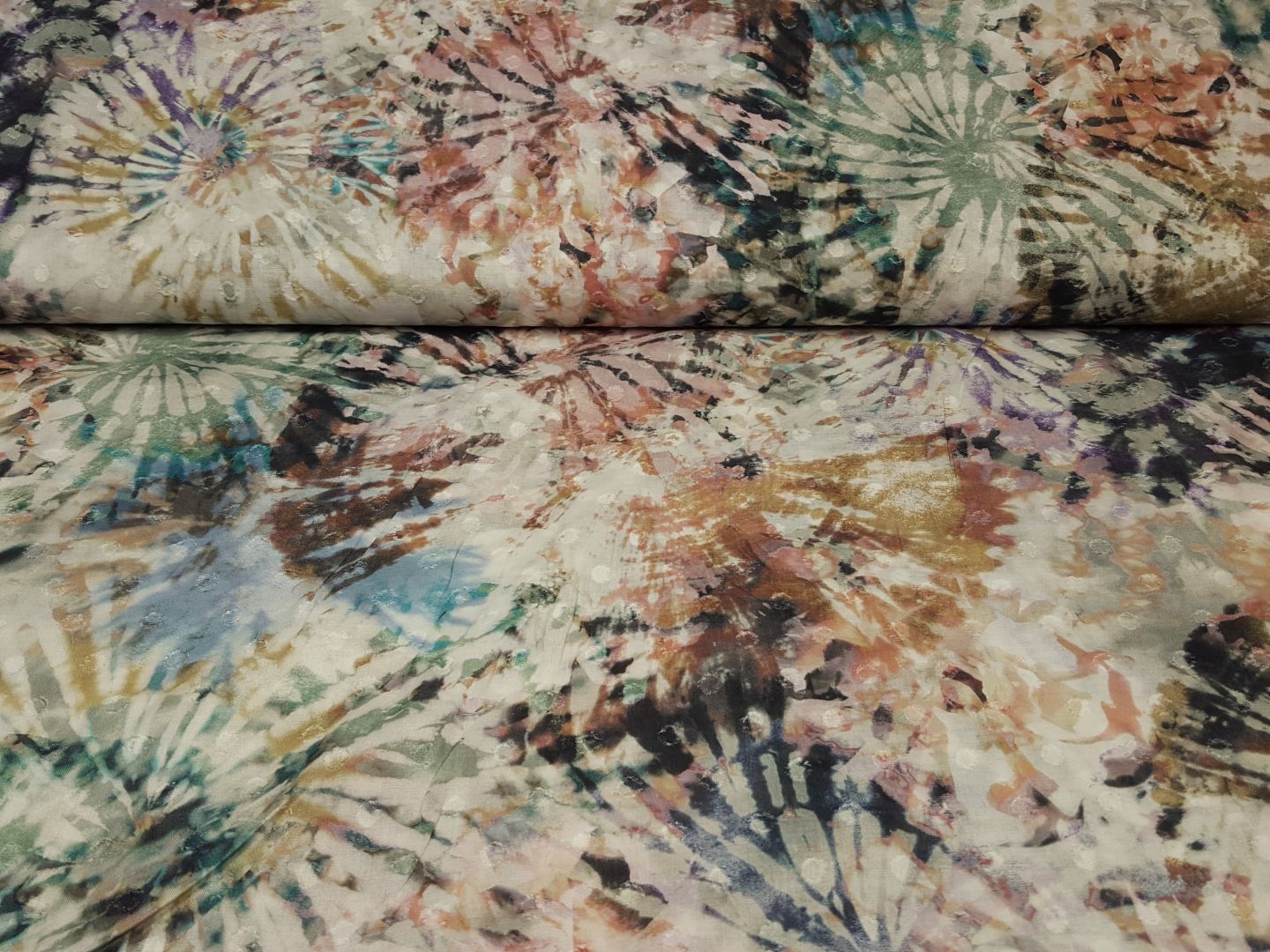 Tie Dye Dobby offwhite/bunt
