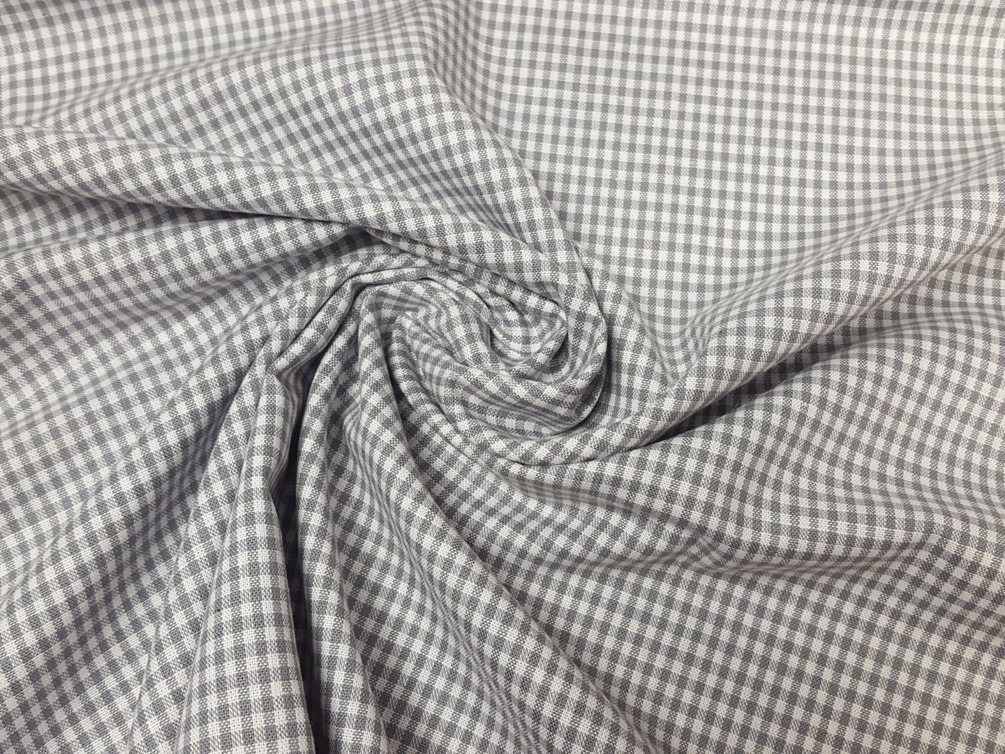 Vichy-Karo 2mm grau/weiss