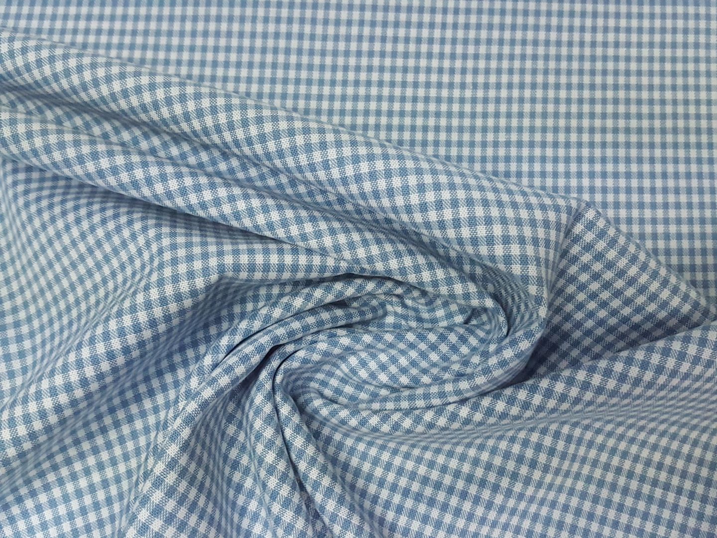 Vichy-Karo 2mm stahlblau/weiss