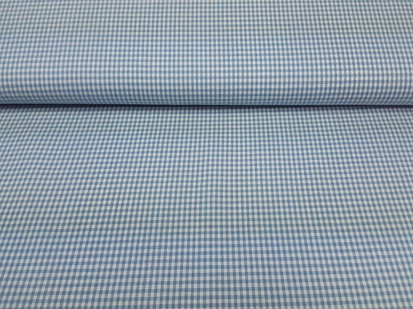 Vichy-Karo 2mm stahlblau/weiss