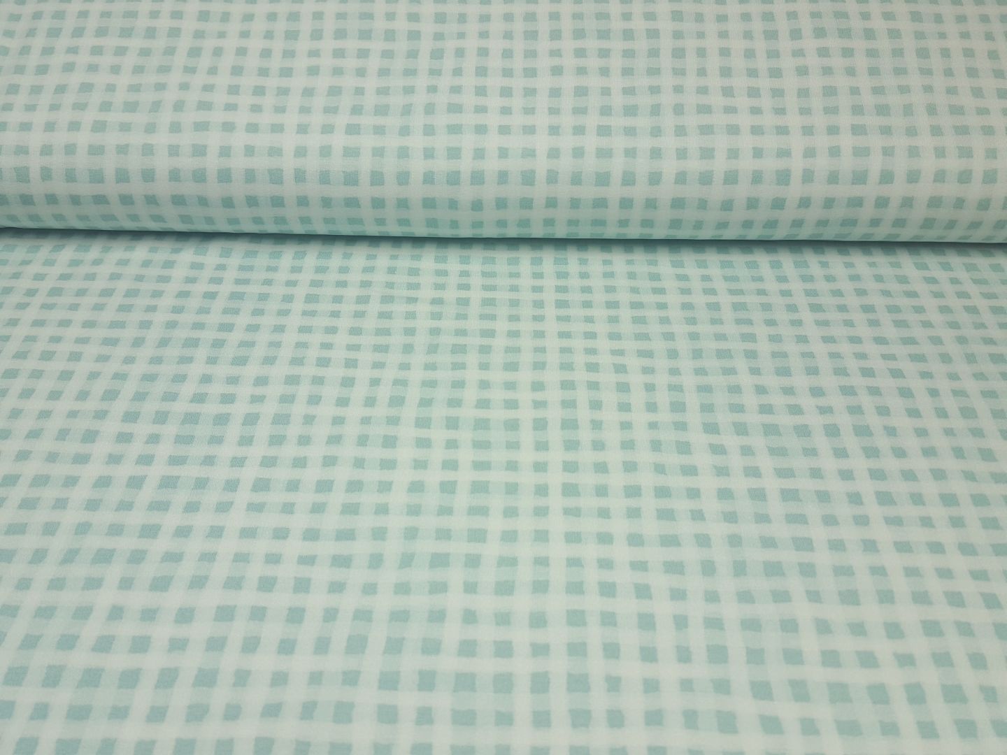 Watercolor Vichy dustymint/pastellgrün/offwhite
