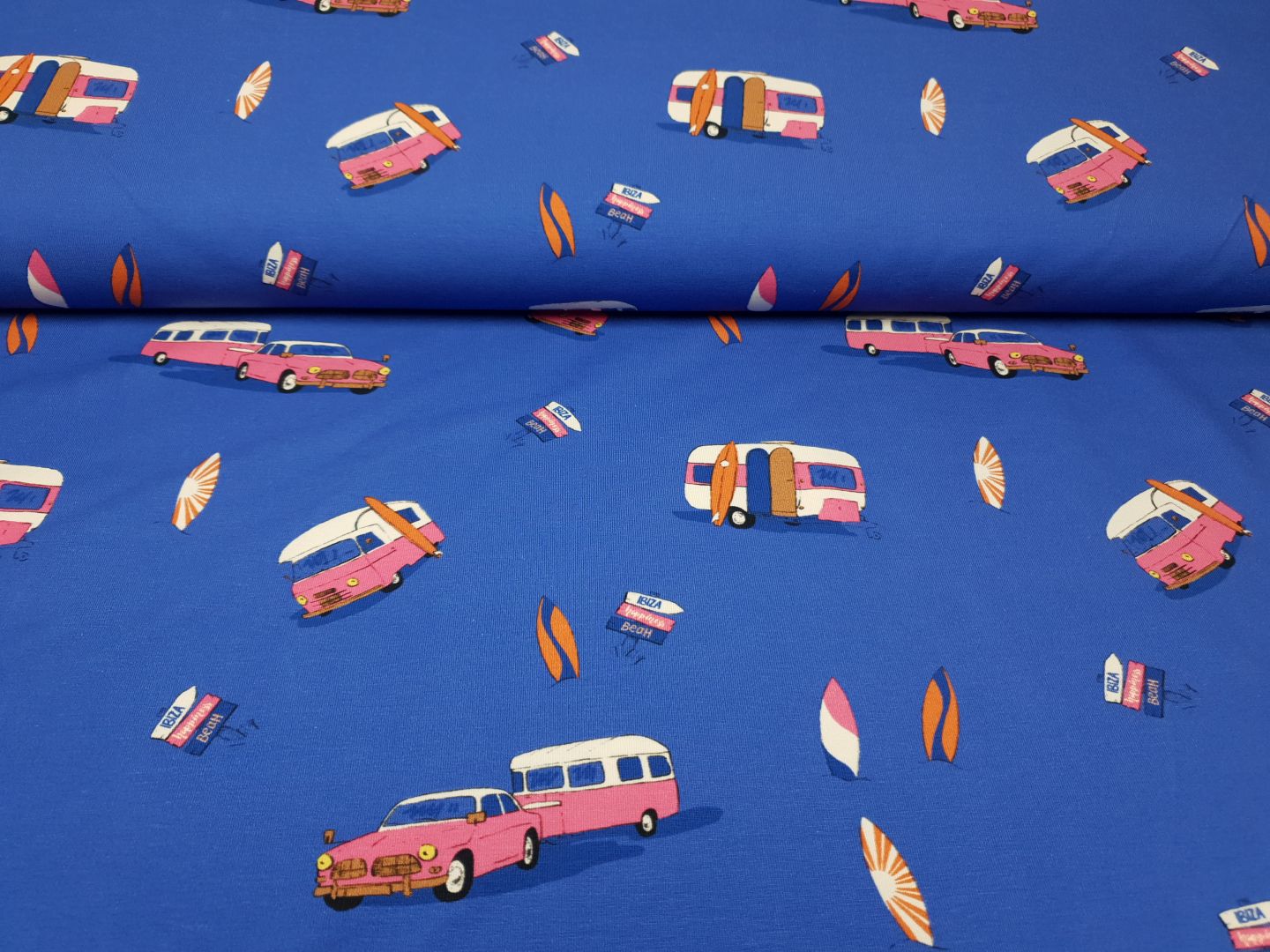 Vintage Camp royalblau/pink/offwhite