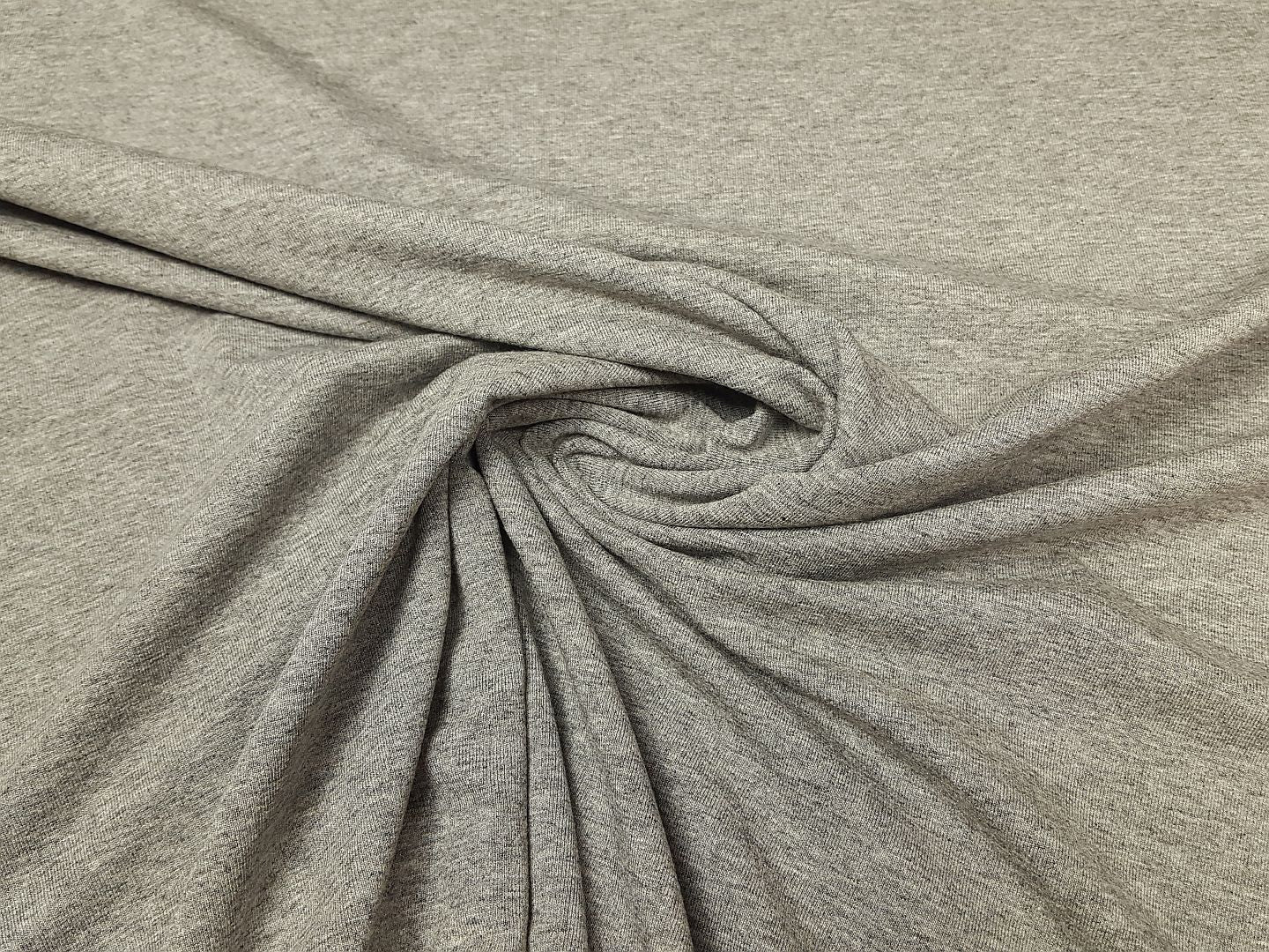 Viskosejersey grau melange