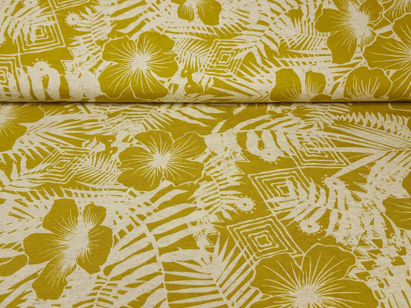 Viskosejersey lemon/natur