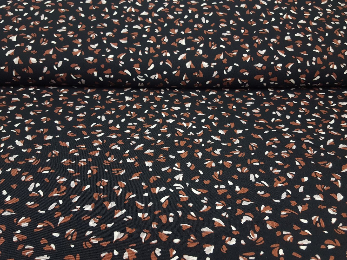 Viskosetwill Parts schwarz/fuchsbraun/beige