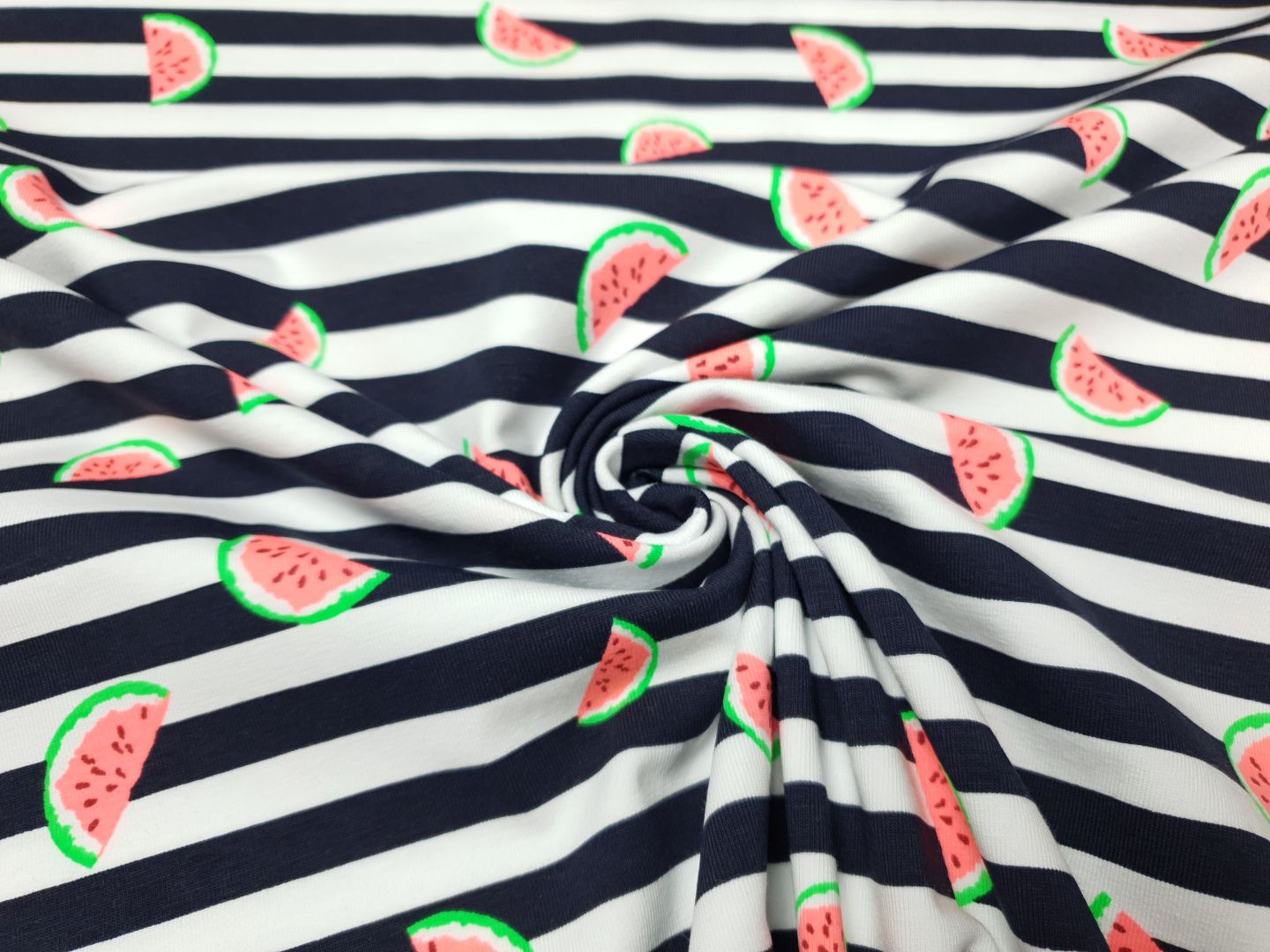 Watermelon & Stripes nachtblau/offwhite/neon pink