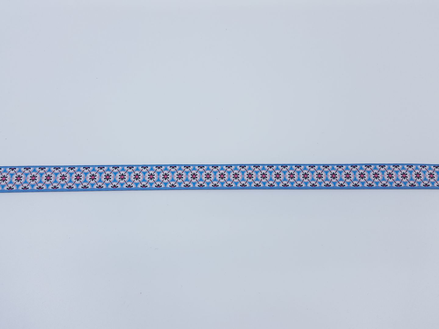 Webband Petite Fleur hellblau/rosa/weiss