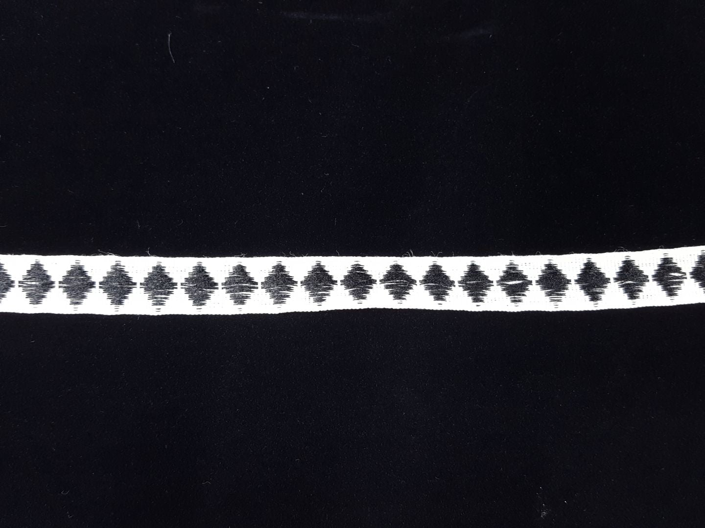 Webband Quarz ecru/schwarz