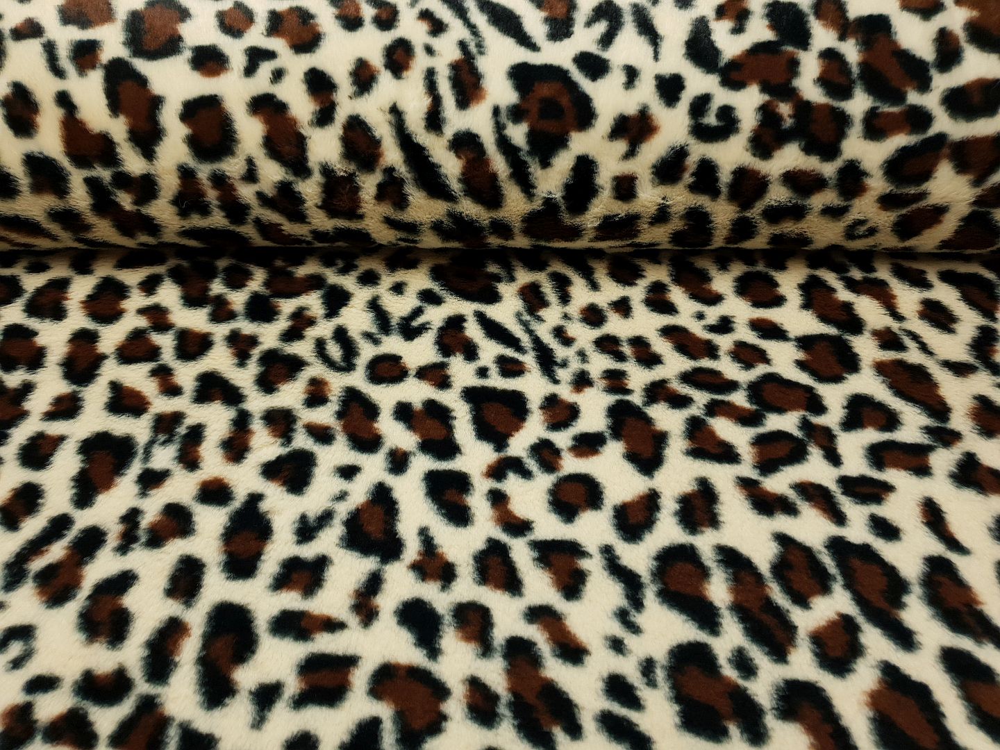 Webpelz Leopard sand/rotbraun/schwarz