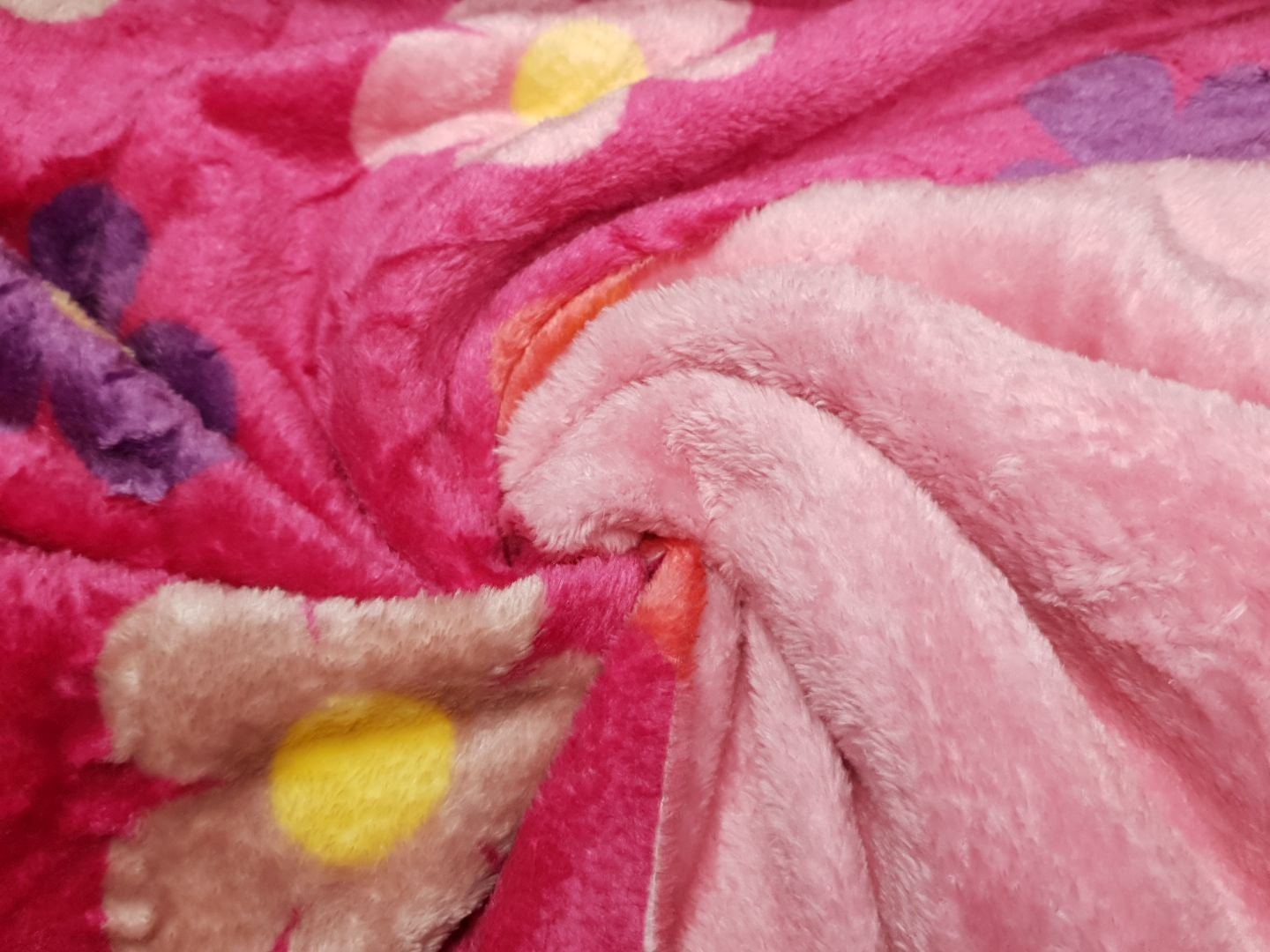 Wellnessfleece Flowers pink/bunt