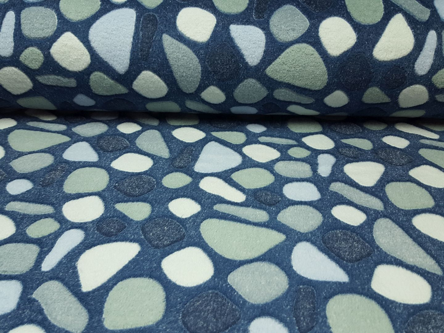 Wellnessfleece Pepples navy/dustymint