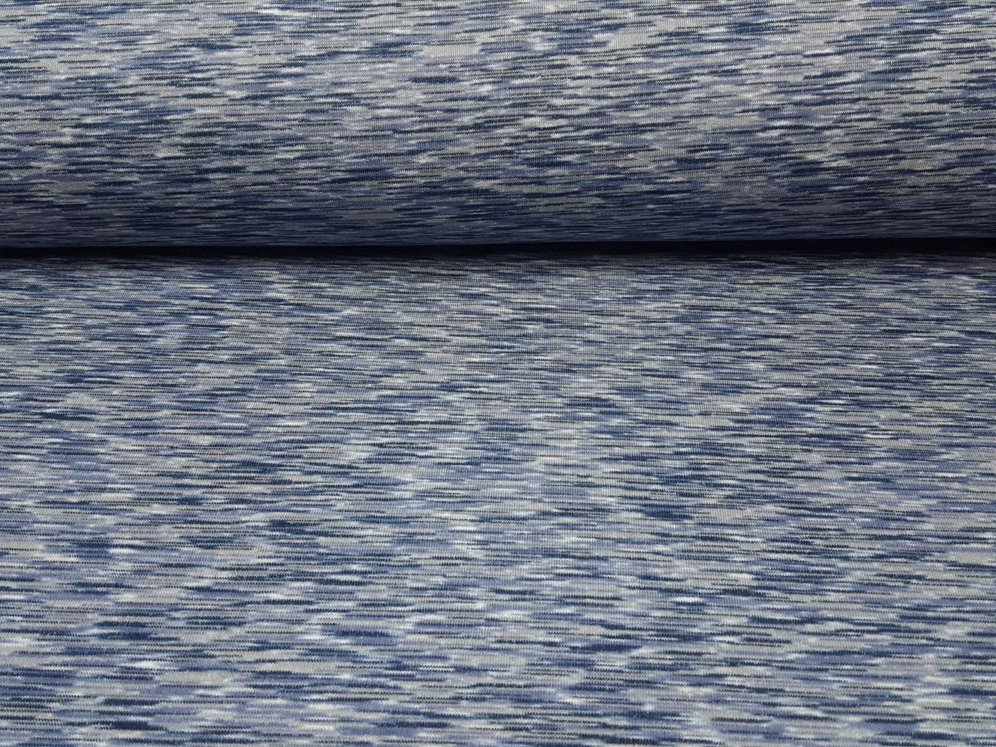 Wintersweat Bamboo navy/grau melange