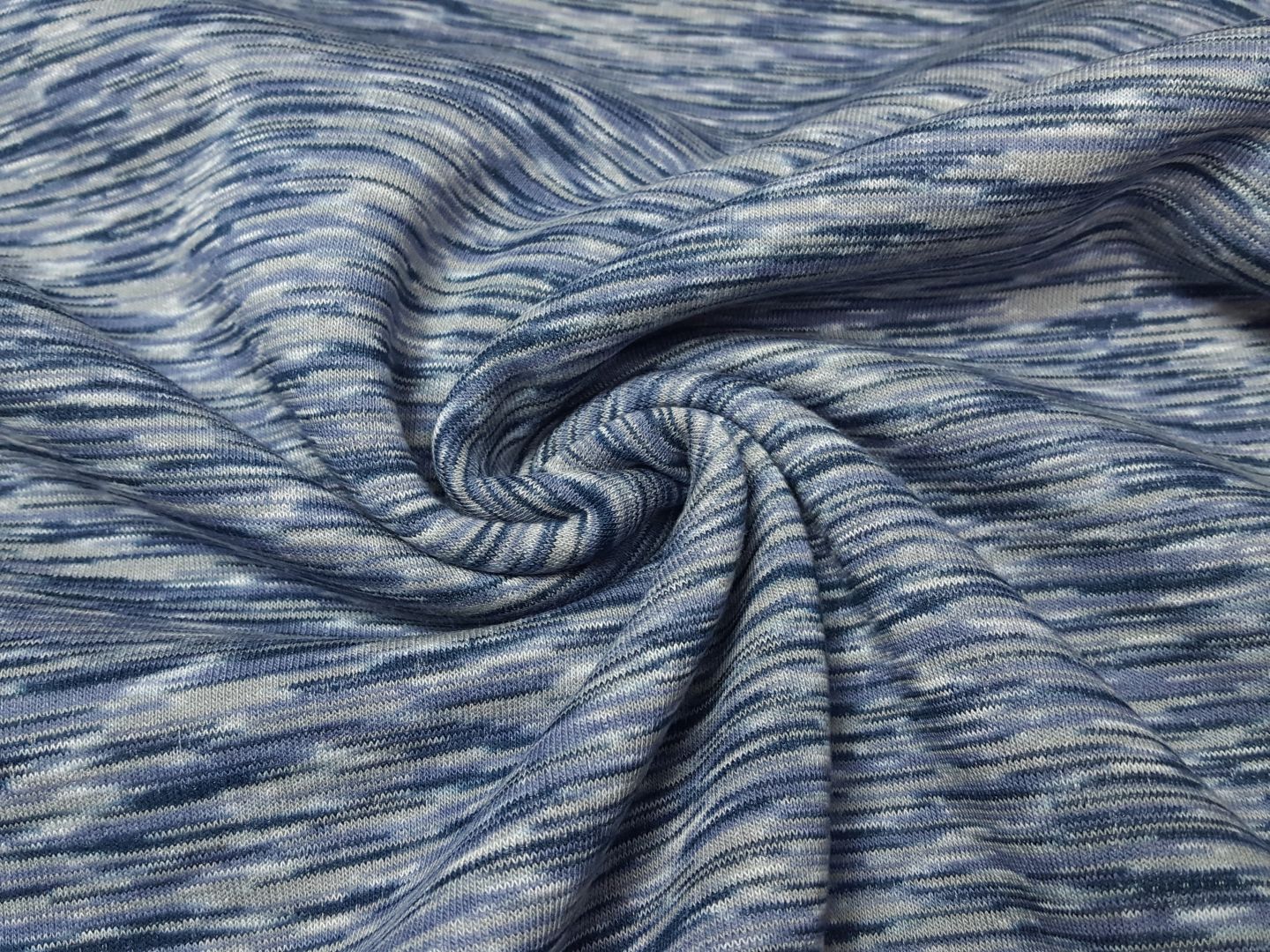 Wintersweat Bamboo navy/grau melange
