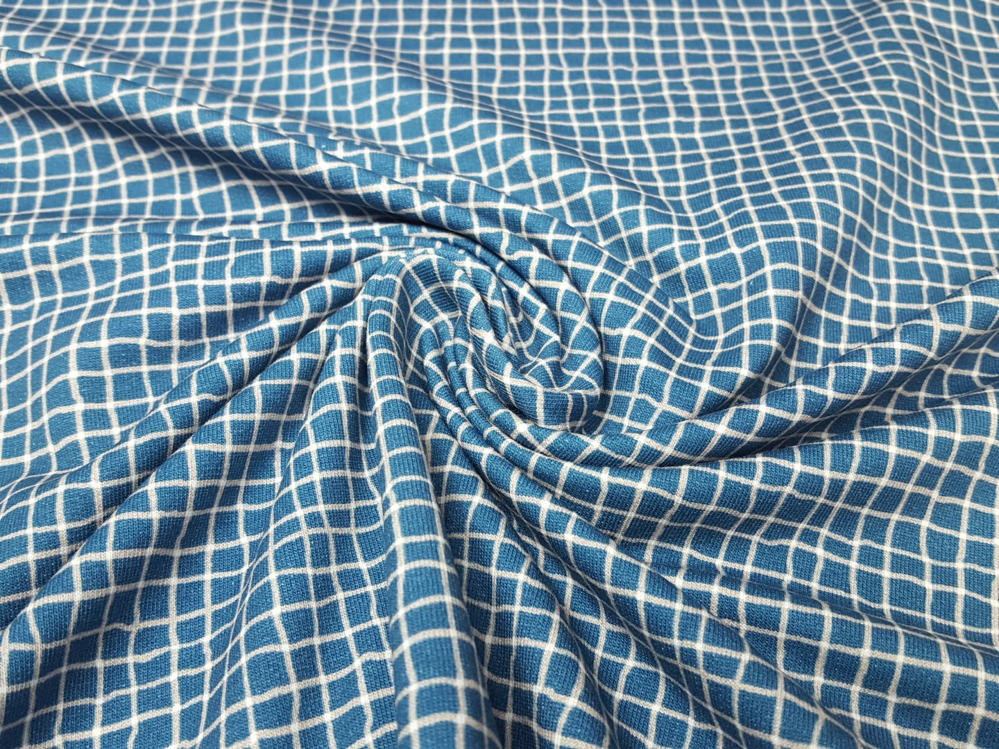 Wood Plaid blau/hellgrau