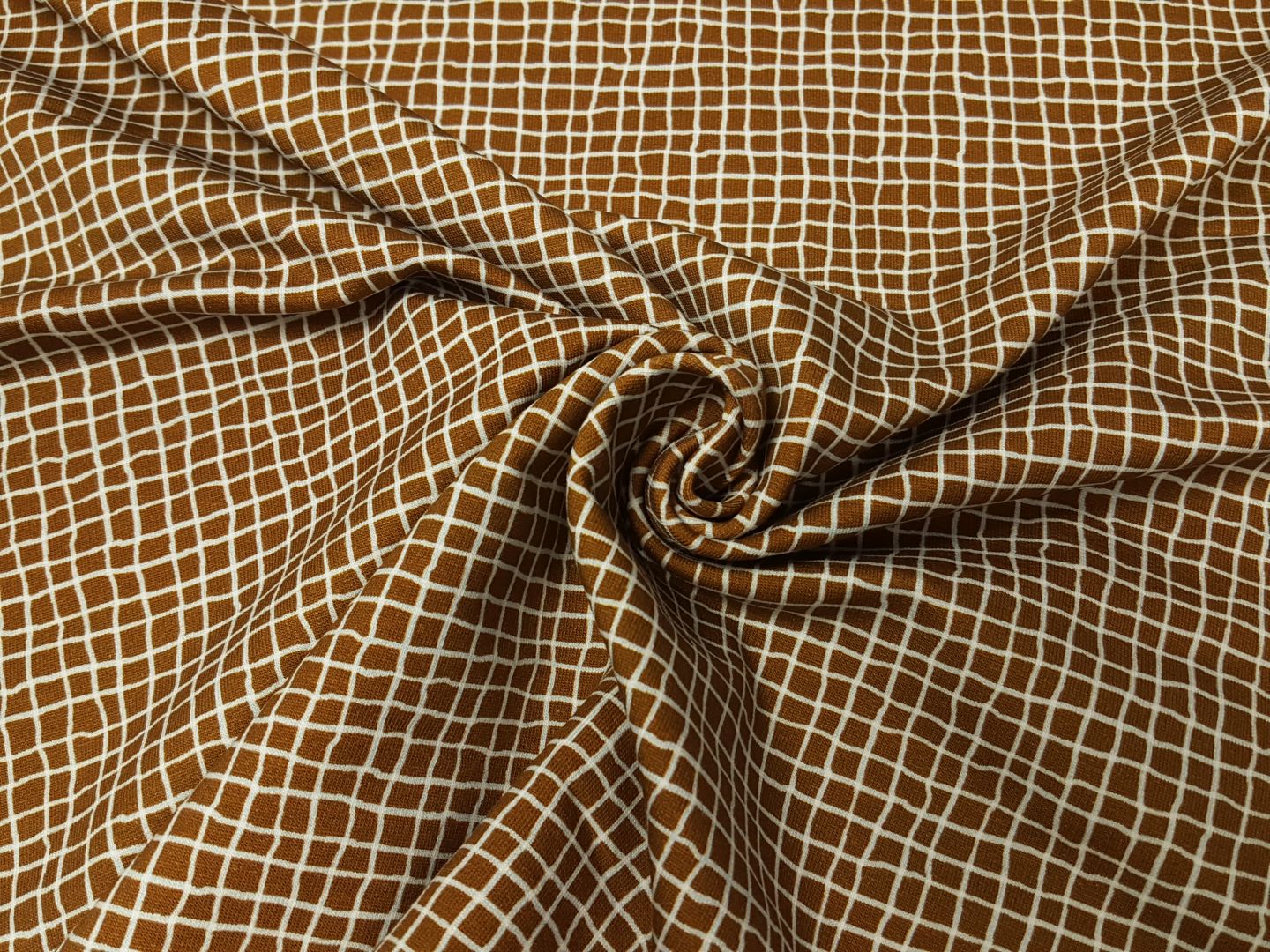 Wood Plaid fuchsbraun/ offwhite
