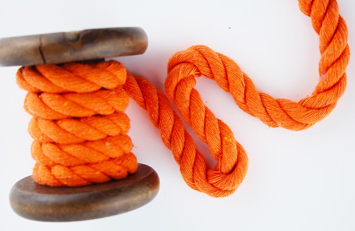 XL Baumwollkordel 12 mm gedreht orange
