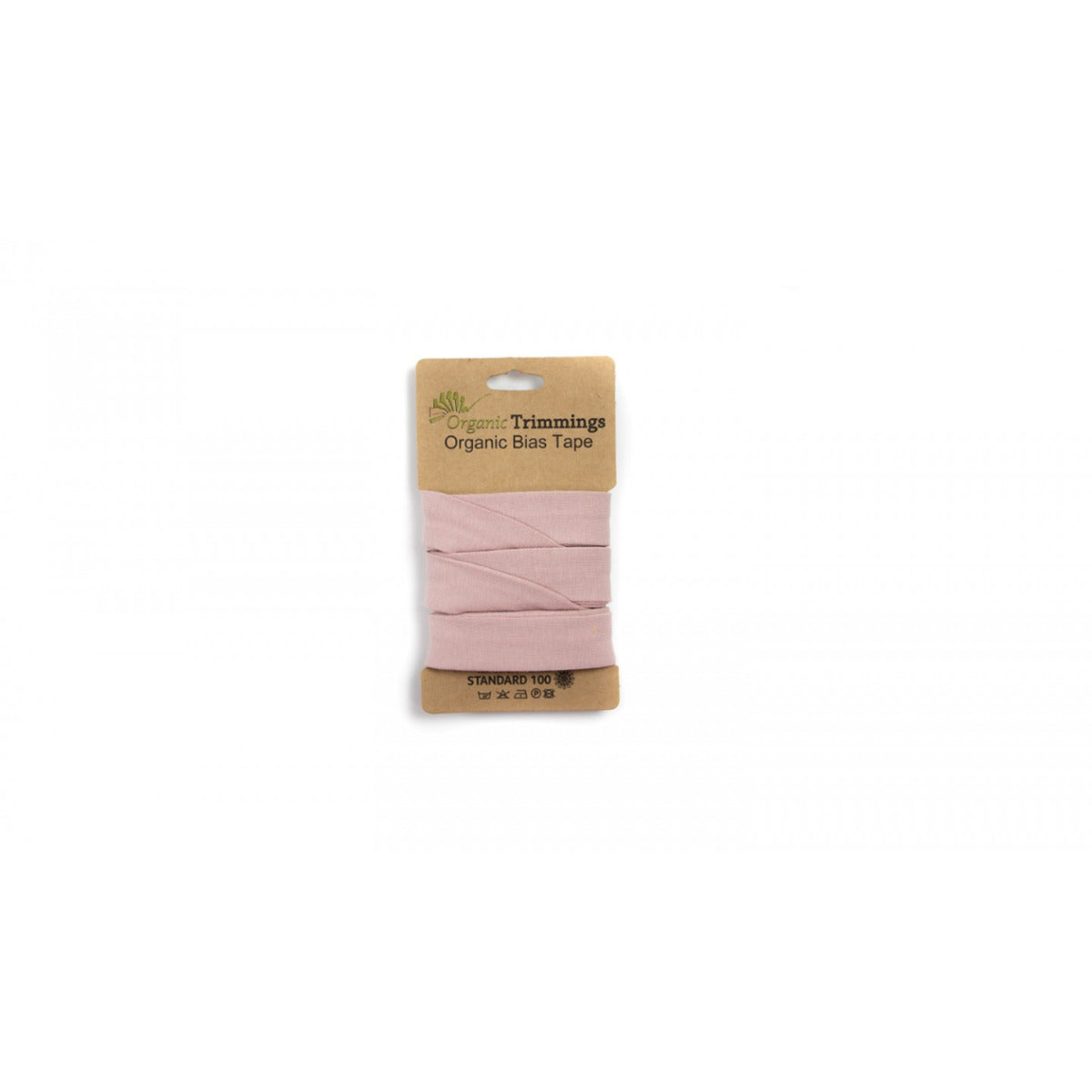 Bio-Baumwolljersey Schrägband altrosa