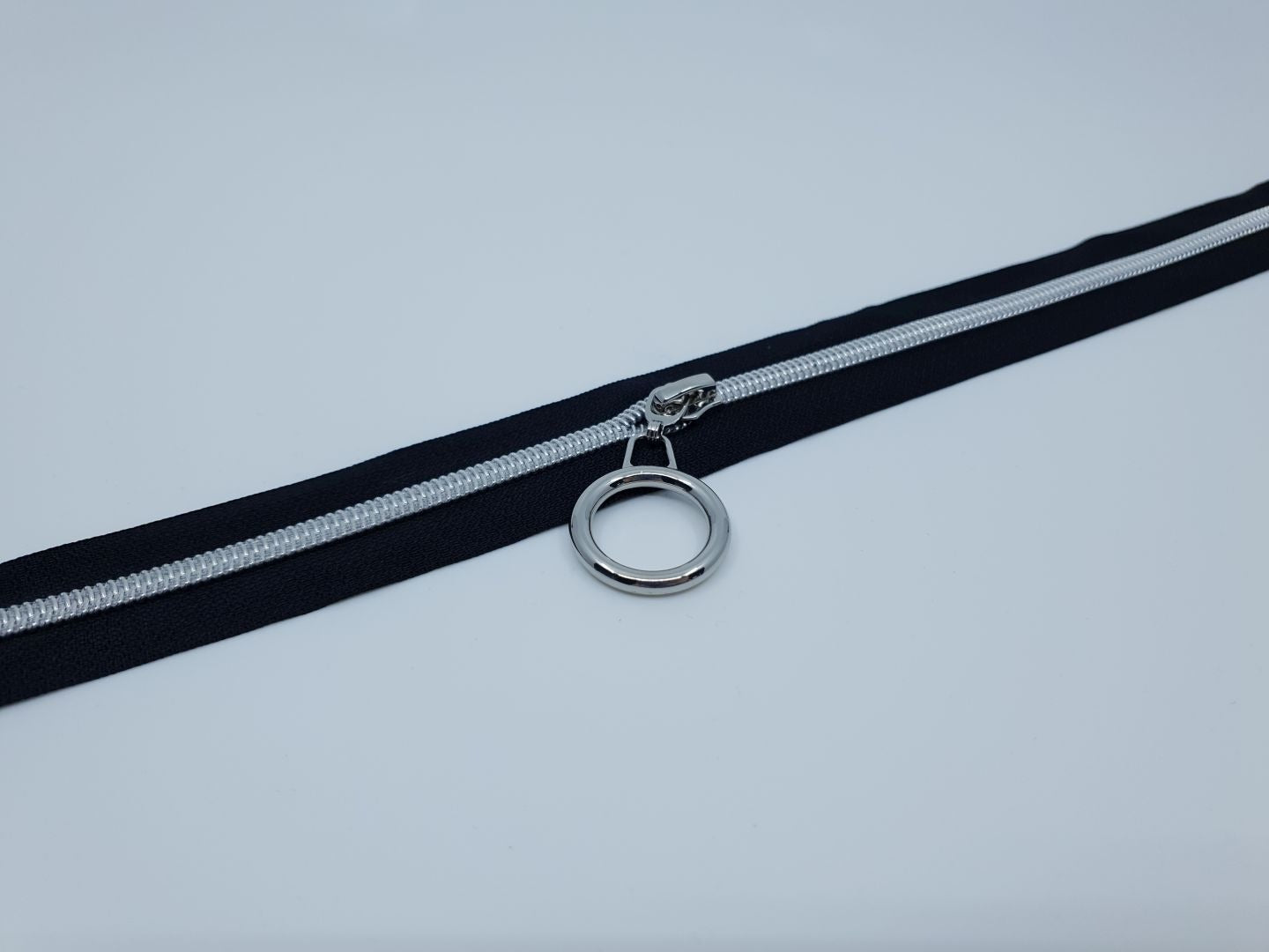 Zipper mit Ring Gr. 6.5mm silber